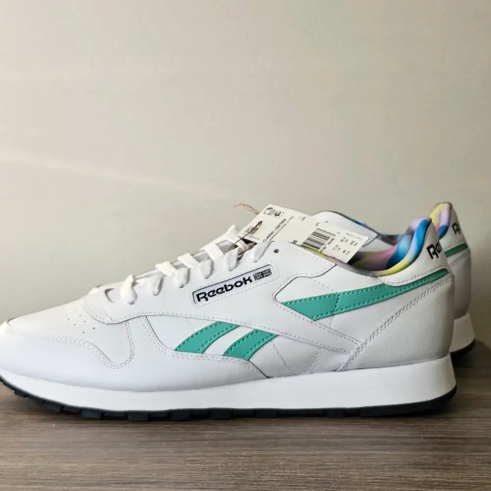 Reebok Classic Unisex  Unity Sneakers  Men Size 12.5 White/ Teal NWT - Picture 2 of 8